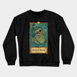 Queen Of Wands. Eternal Bones Tarot (Colorful) design. Crewneck Sweatshirt